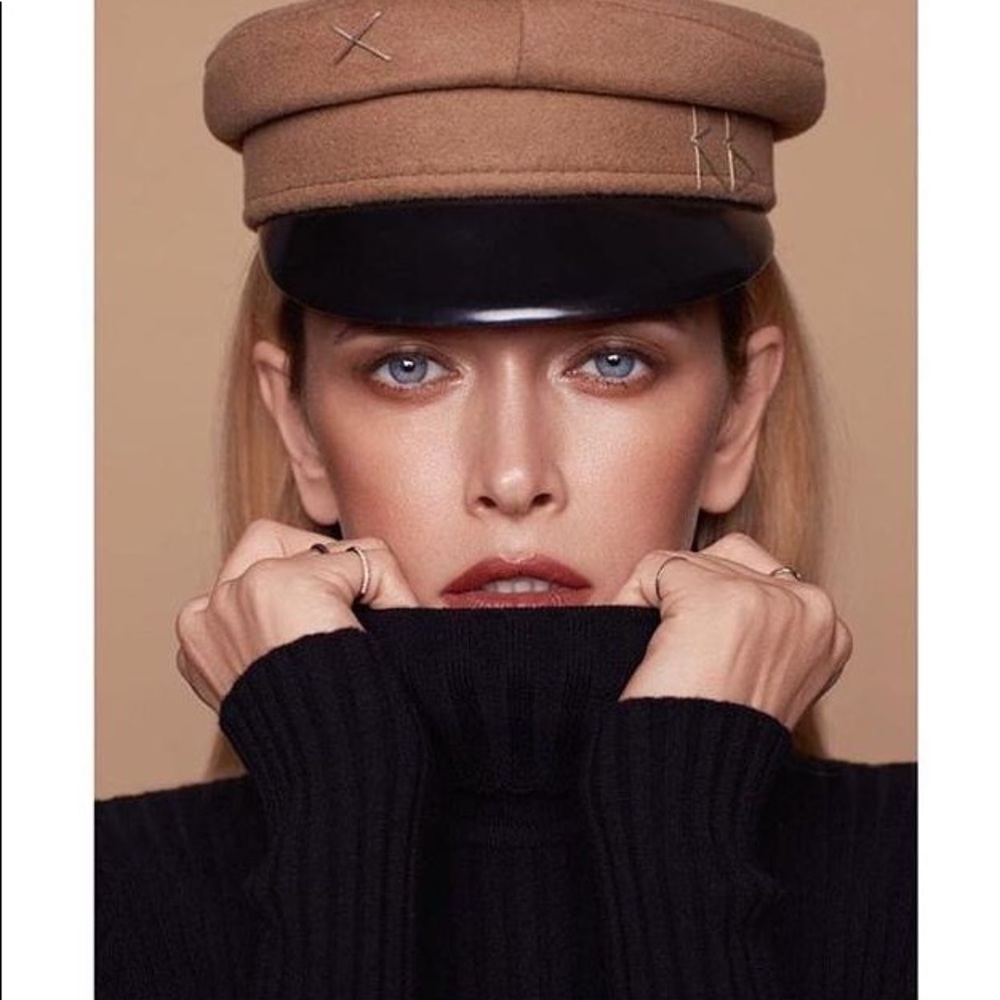 Ruslan Baginskiy baker boy cap in brown